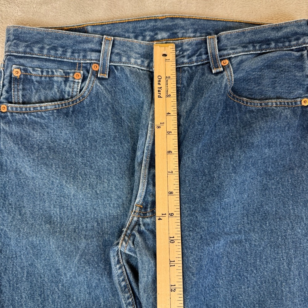 VTG Levis 501 Jeans Mens 34x32 Blue Preowned Denim Button Fly Straight Red Tab - Picture 8 of 11